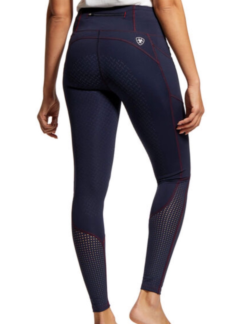 Ariat women’s EOS Full Seat navy Riding Tight size medium red logo and stitching - Picture 2 of 6